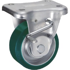 【SUIKBZ-75】UKAI 中荷重用キャスター ストッパー付固定金具 KBZタイプ ウレタンゴム 車輪径75mm