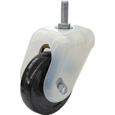 【SUSAJ-TS6-SJ-CAV-100R】シシク 緩衝スプリングキャスター ステンレス金具 自在 ネジ込み フルカバー付 100径 ゴム車