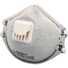 【T81-DS1VOV】TRUSCO 使い捨て式防じんマスク DS1 活性炭層 排気弁つき(10枚入)