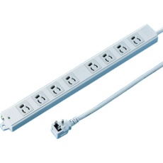 【TAP-K8L-5】SANWA 工事物件タップ 抜け止めコンセント 8個口 L型 ケーブル長5m