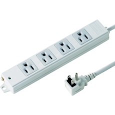 【TAP-KE2-5】SANWA 工事物件タップ 抜け止めコンセント 2個口 ケーブル長5m