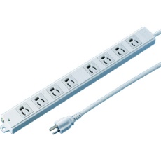 【TAP-KE8-3】SANWA 工事物件タップ 抜け止めコンセント 8個口 ケーブル長3m