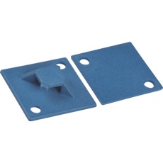 【TC347A-NDT】TY-Rap マウントベース 4方向 金属検知器対応ナイロン 明青色 タイ幅最大7.6mm 1000個入り