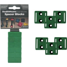 【TMSPACE-GRN-6】ステルスマウント ツールマウントスペーサーブロック(6個入り)グリーン