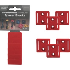 【TMSPACE-RED-6】ステルスマウント ツールマウントスペーサーブロック(6個入り)レッド