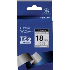 【TZE-241】brother Tzeテープ 黒文字/白地/18mm