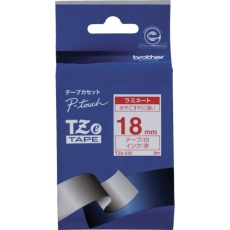 【TZE-242】brother Tzeテープ 赤文字/白地/18mm