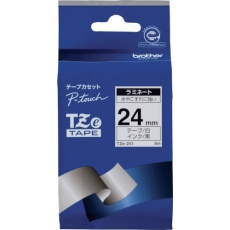 【TZE-251】brother Tzeテープ 黒文字/白地/24mm