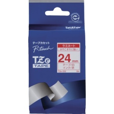 【TZE-252】brother Tzeテープ 赤文字/白地/24mm