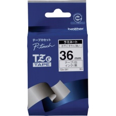 【TZE-261】brother Tzeテープ 黒文字/白地/36mm