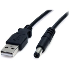 【USB2TYPEM】StarTech USBケーブル/A - 5V DCプラグ/91cm/タイプMコネクター/ブラック