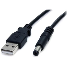 【USB2TYPEM2M】StarTech USBケーブル/Type-A - 5V DC電源プラグ/2m/タイプMコネクター/ブラック/USB 電源供給ケーブル