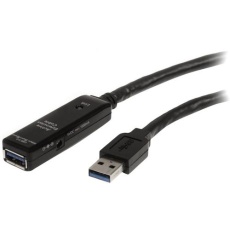 【USB3AAEXT10M】StarTech USBケーブル/A-A/10m/USB 3.0/アクティブ延長/オス・メス/BK