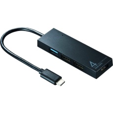 【USB-3TCH7BK】SANWA USBTypeCコンボハブ(4ポート)