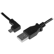 【USBAUB50CMLA】StarTech USBケーブル/A - Micro-B/50cm/USB 2.0/左L型/オス・オス/BK