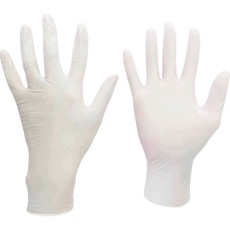 【VERTE-711-N-S】ミドリ安全 ニトリル使い捨て手袋 極薄 粉なし 白 S (100枚入)