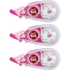 【WH-814-3P-P】PLUS 49244)修正テープ ホワイパープチ3個 4mmピンク