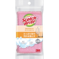 【WNT-77KP】3M スコッチ・ブライト 泡立ちゆたか ネットスポンジ ピンク