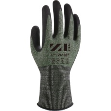 【ZI-1887-L-1P】Weed 耐切創手袋 ZIZAI ZI-1887 ニトリル特殊加工背抜き 極薄の18ゲージ Lサイズ(1P個装)