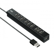 【EA764AD-92A】[10ポート]USB2.0ハブ(面ファスナー付)