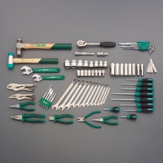 【EA689SW-1】[72個組]ツールワゴン付工具セット(トレー入)
