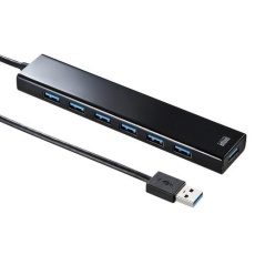 【EA764AD-76A】[7ポート] USB3.0ハブ(急速充電＆同期ポート付)