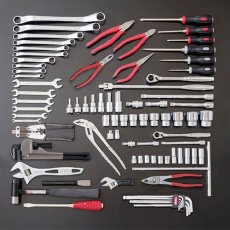【EA612SC-64】[87個組] ツールワゴン付工具セット