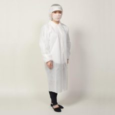 【EA996AW-62】[L] 不織布白衣(使い捨て/5枚)