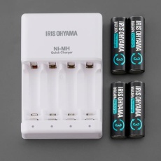 【EA758YG-301】[単3]急速充電器セット(ニッケル水素 単3x4本付)