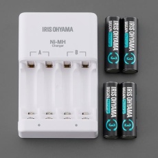 【EA758YG-302】[単3]充電器セット(ニッケル水素 単3x4本付)