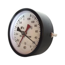 【EA729PA-6】0- 120℃/0-1.0MPa/φ100mm 水高計(横型)