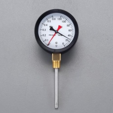 【EA729PA-16】0- 120℃/0-1.0MPa/φ100mm 水高計(立型)