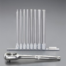 【EA617GT-104B】1/2インチDR/4-19mm/250mm Hexビットソケット