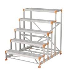 【EA903BW-51】1000x400mm/1.25m 作業台(グレーチング/アルミ合金)