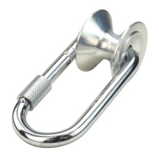 【EA638AR-11】100kg/φ16mm プーリーカラビナ(スチール製)