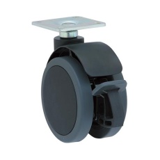 【EA986PH-2】100mm キャスター(プレート式/ブレーキ付/振動吸収)