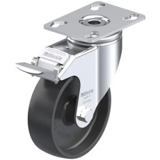 【EA986HW-3A】100mm キャスター(自在金具・後輪ブレーキ)