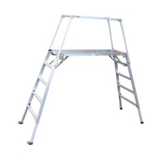 【EA905DF-33】105-141cm 足場台(調整脚・セーフティーガード付)