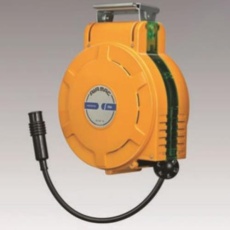 【EA124BK-16】10mmx15m エアーホースリール(自動巻取/難燃性)