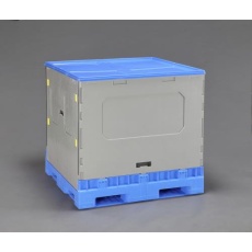 【EA985P-31】1100x1100x1065mm ボックスパレット(フタ付)