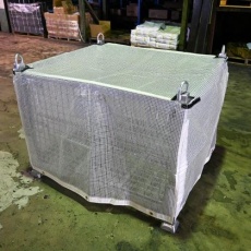 【EA985RH-12】1200x1000x 800mm メッシュパレットカバー(透明/糸入)