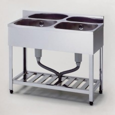 【EA468EF-38】1200x600x890mm 二槽シンク(SUS430)