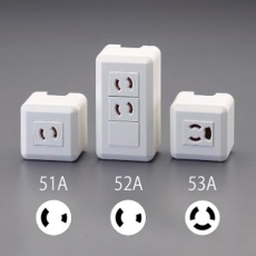【EA940CJ-53A】125V/15A [角形] コンセント [1口][抜止・接地付]