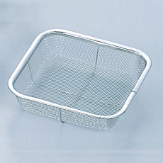 【EA992C-171】135x135x 45mm ミニ角ざる(ステンレス製)