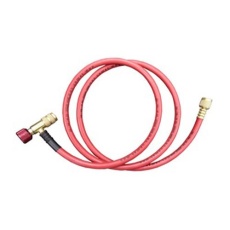 【EA101TB-21】150cm/R32・R410A バルブ付チャージングホース/赤