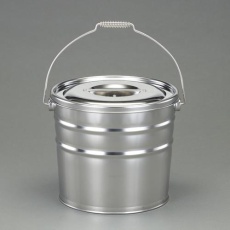 【EA508S-215】15L バケツ・ふた付(ステンレス製)