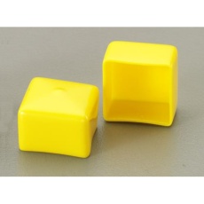【EA983FN-15YA】15x15mm 角型保護キャップ(イエロー/2個)