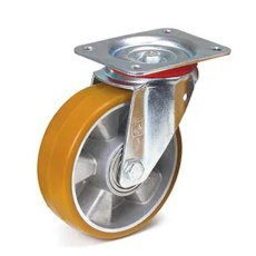 【EA986CN-160】160mm キャスター(自在金具/ポリウレタンタイヤ)