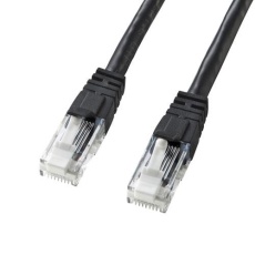 【EA764BB-233A】2 m LANケーブル(CAT6/つめ折れ防止/ブラック)