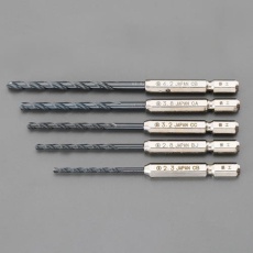 【EA824CP-52】2.3-4.2mm/5本組 鉄工用ドリル(六角軸/HSS)